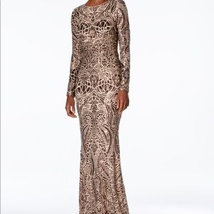 Long Gold Betsy & Adam gown. Never worn !!!